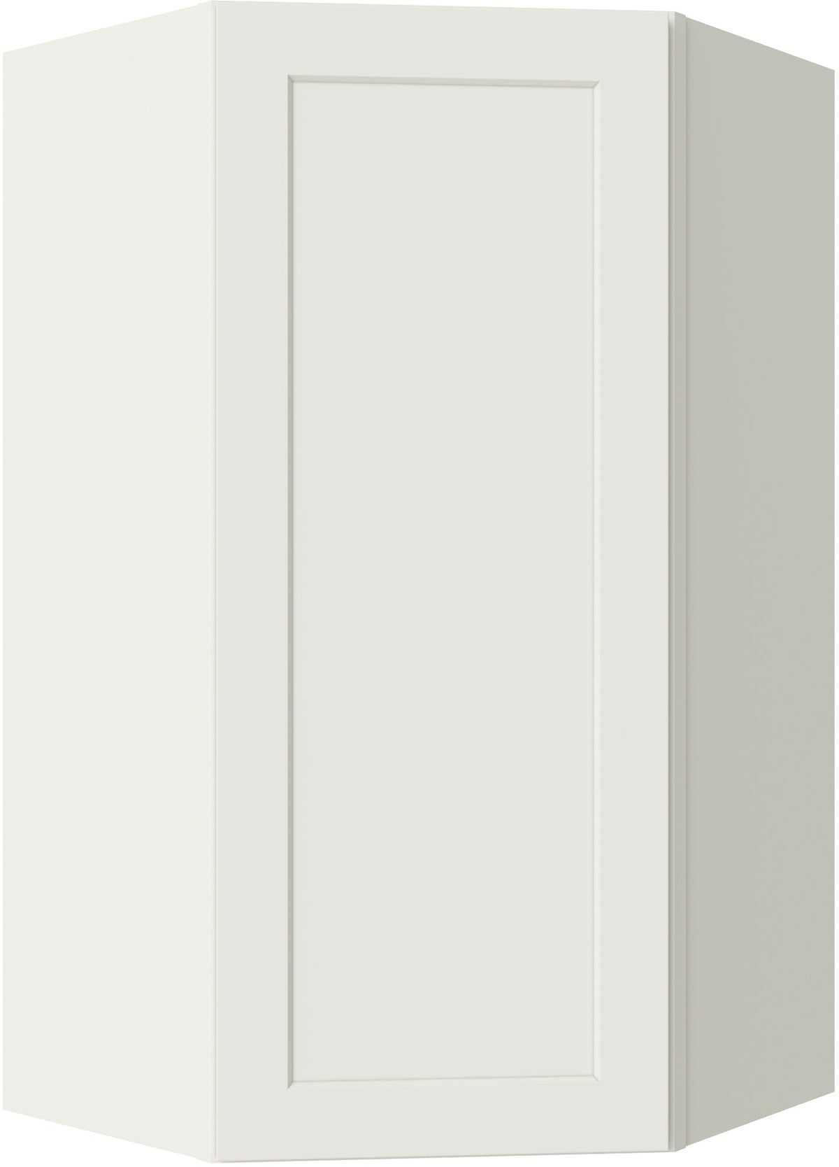 Caldwell Cream White Wall Diagonal Corner Cabinet 24" X 42" Assembled