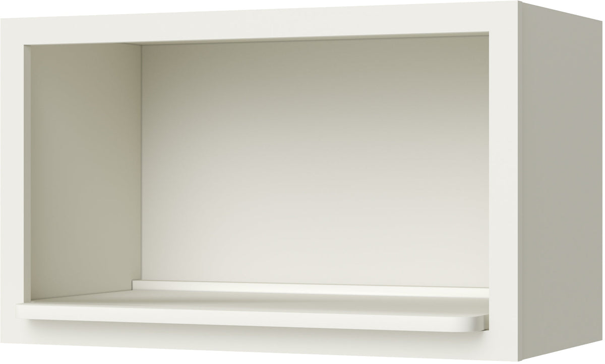 Caldwell Cream White Microwave Open Shelf 30" X 18" X 17 3/4"