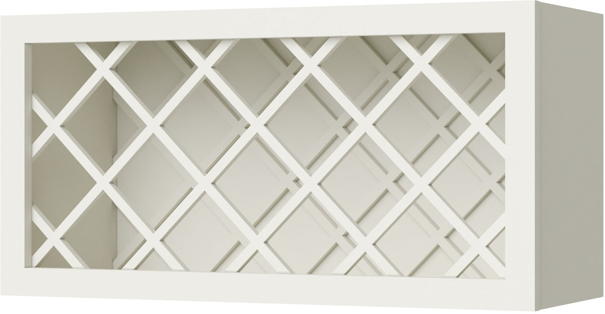 Caldwell Cream White Wine Rack 30" X 15" X 12" Assembled
