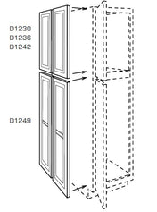 Caldwell Sage Green Lower Single Door For 24" Wide Pantry Assembled