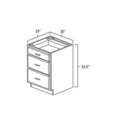 Prescott Olive Mist 33" Drawer Base Cabinet
