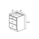 Sage Green 33" Drawer Base Cabinet Pre-Assembled