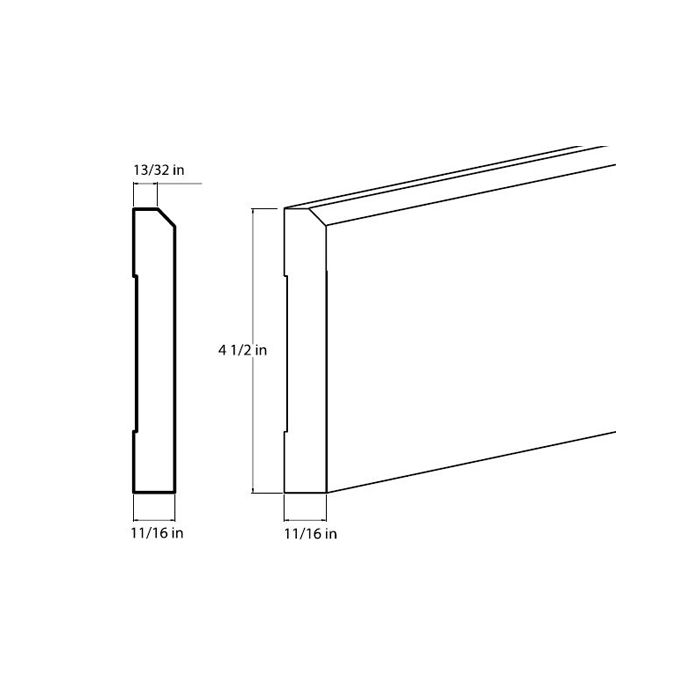 Winchester Grey 8' Decorative Base Moulding