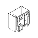 Snow White Shaker Vanity 36" X 21" Doors On The Right
