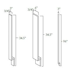 Prescott Honey Butter 96" Tall Filler