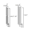 Aspen White 3" Fluted Base Filler