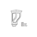 Midnight Black Shaker Large Corbel