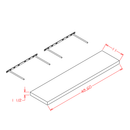 Torino Grey Wood 36" Floating Shelf