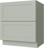 Caldwell Sage Green 2 Drawer Base 30" Assembled