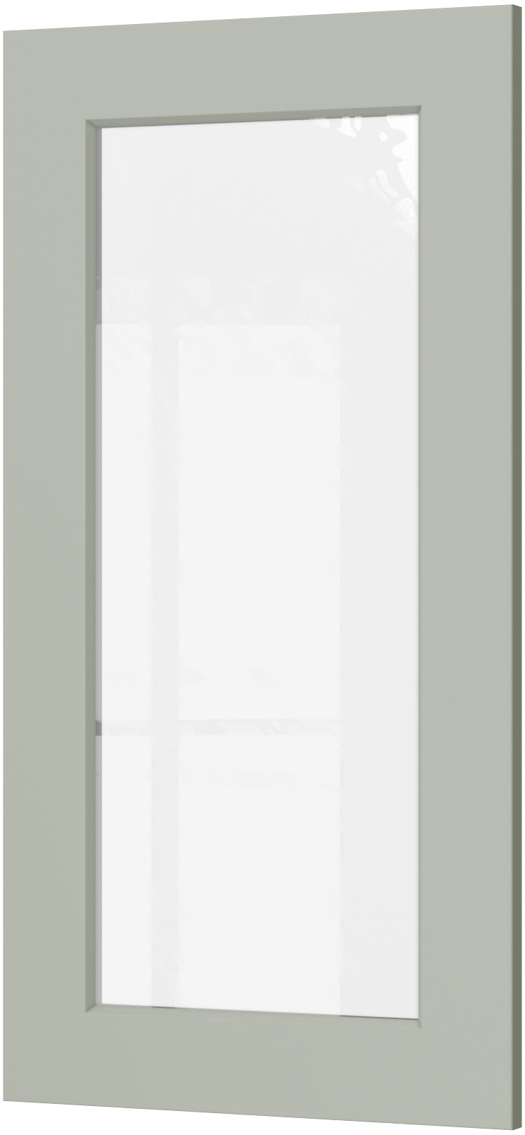Caldwell Sage Green Glass Door 15" X 30" Textured Glass..(It Can Be Used On Wdc2430)