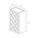 Knotty Hickory Shaker 30" x 15" Lattice Wine Rack