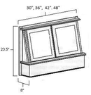Knotty Hickory Shaker 30" Range Hood Front