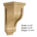 Knotty Hickory Shaker Large Corbel