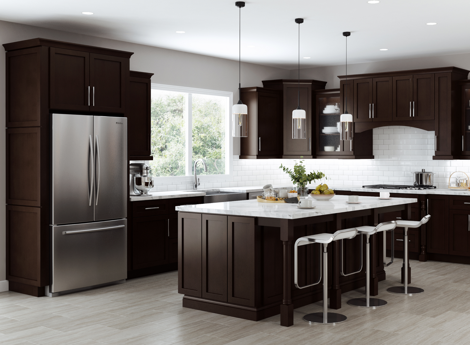 Caldwell Mocha Shaker Cabinets