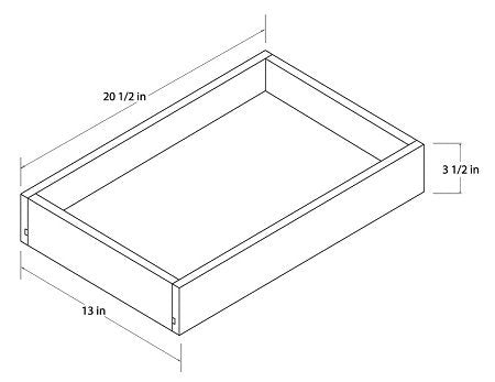 White Shaker 18" Roll Out Tray