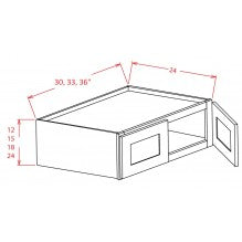 Shaker Honey 30"W X 24"H Wall Refrigerator Cabinet