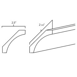 Platinum Shaker Large Cove Crown Molding Decorative