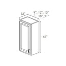 Platinum Shaker 21" x 42" Wall Cabinet