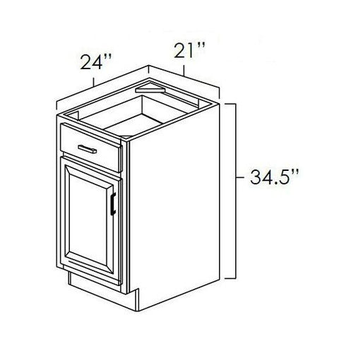 Prescott White 21" Base Cabinet