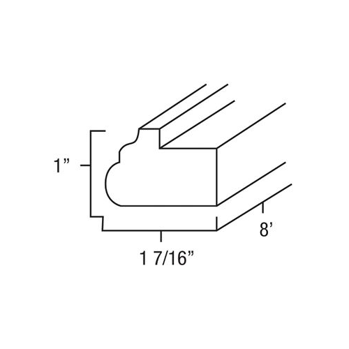 Butterscotch Shaker 8' Light Rail Molding