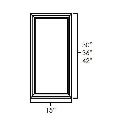 Prescott White 30" Single Plain Glass Door