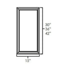 White Shaker 30" Single Plain Glass Door Pre-Assembled