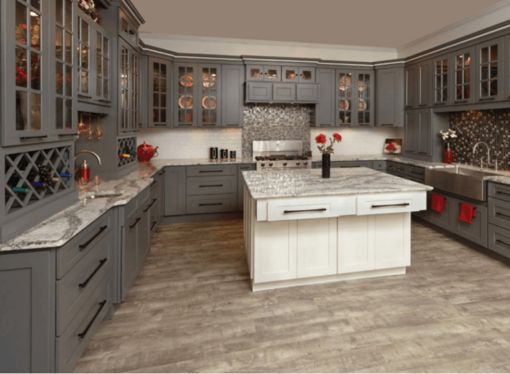 Platinum Shaker Kitchen 10x10 LShaped Kitchen Design Layou