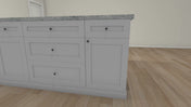 Shaker White 84" Island (countertops not included)