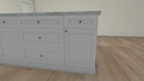 Shaker White 84" Island (countertops not included)