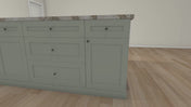 Sage Green Shaker 84" Island (countertops not included)