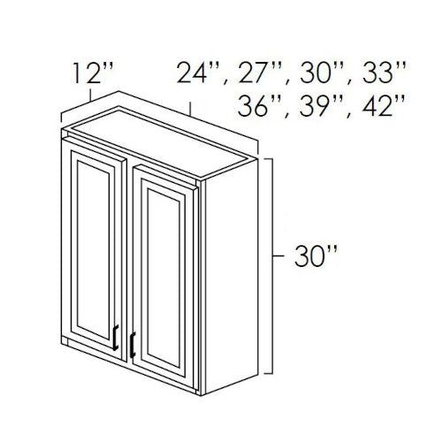 Smoky Gray 24" x 30" Wall Cabinet
