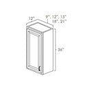 Platinum Shaker 21" x 36" Wall Cabinet