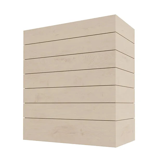 Boxed Straight Wood Range Hood With Shiplap