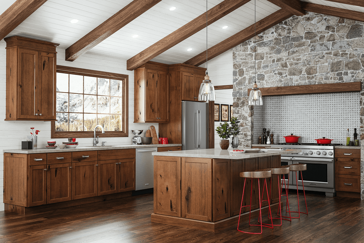 Bennett Rustic Slab Shaker Cabinets