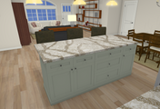 Sage Green Shaker 84" Island (countertops not included)