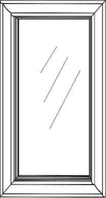 Caldwell Sandstone Glass Door 12" X 42" Textured Glass