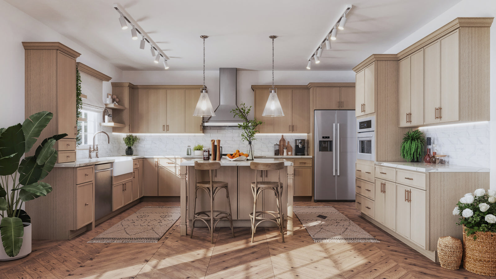 Wilder Nordic Oak Slim Shaker Cabinets