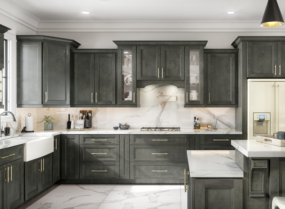 Hudson Nordic Gray Shaker Cabinets