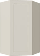 Sandy Mirage Shaker Wall Diagonal Corner Cabinet 24" X 42"