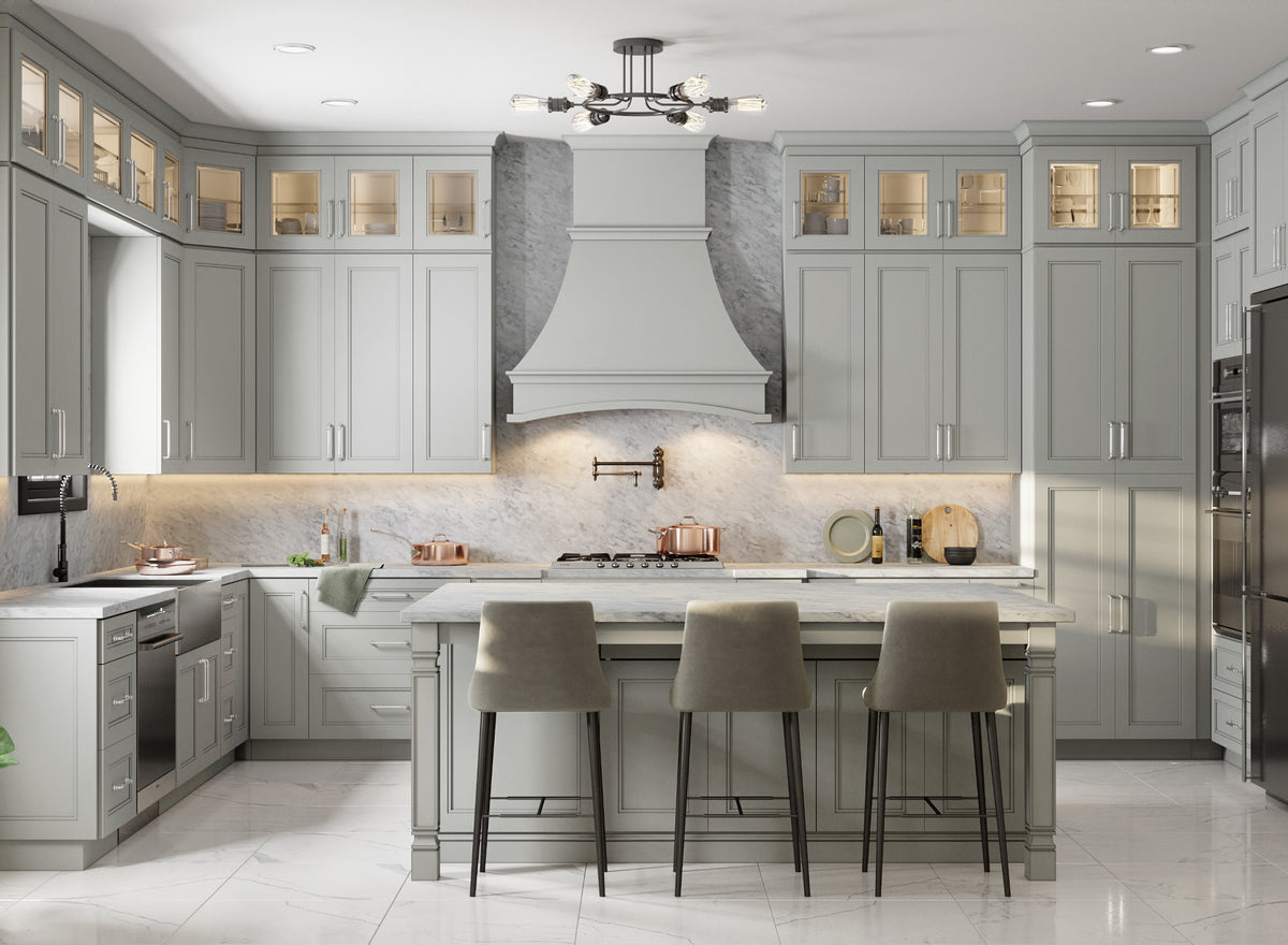 Hudson Misty Slate Shaker Cabinets