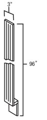 Midnight Black Shaker 96" Fluted Wall Filler