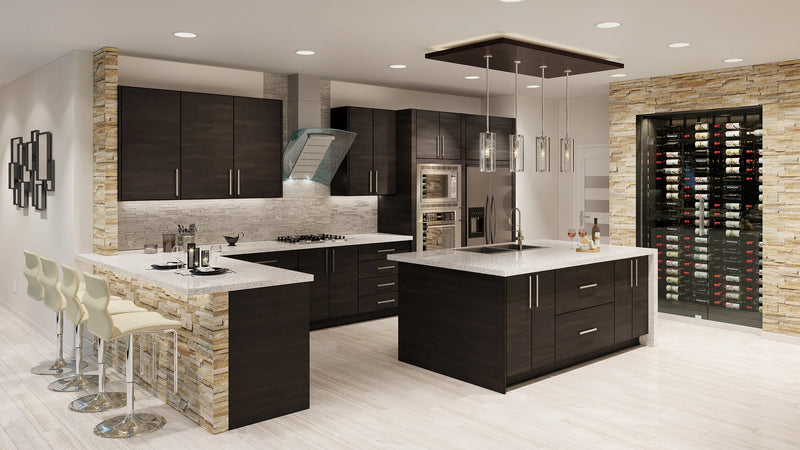 CK - Torino Dark Wood Kitchen Cabinets