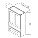 White Shaker Toilet Topper