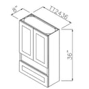 White Shaker Toilet Topper Pre-Assembled