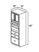 White Shaker 33" x 96" Universal Oven Cabinet
