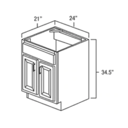 Toffee Shaker 24" Vanity Sink Base