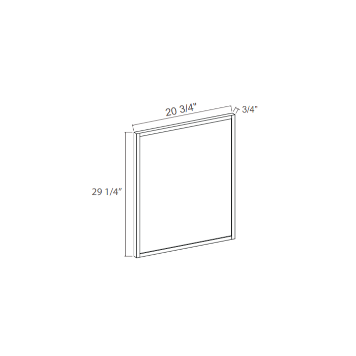 Slim Shaker Aberdeen Green Vanity Decorative Door Panel - 23 1/2"W x 29"H