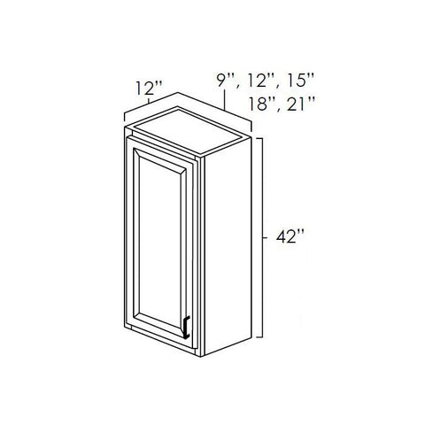 White Shaker 9" x 42" Wall Cabinet
