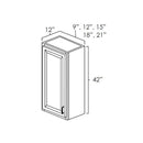 White Shaker 9" x 42" Wall Cabinet