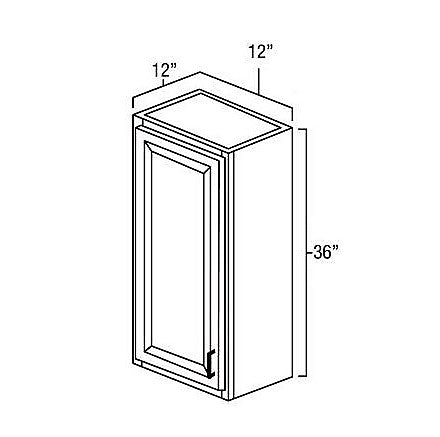 White Shaker 12" x 36" Wall Cabinet